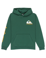 The Quiksilver Boys Boys Omni Logo Hoodie in Trekking Green