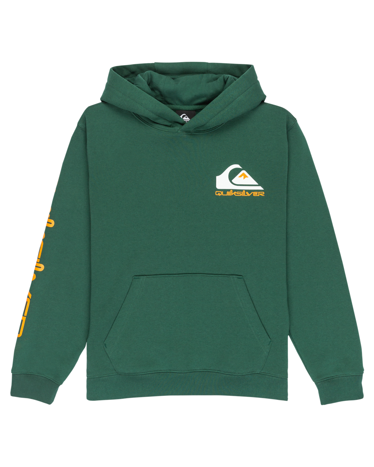 The Quiksilver Boys Boys Omni Logo Hoodie in Trekking Green