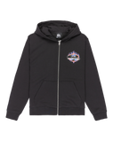 Boys Graphic Zip Hoodie in Black