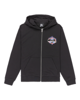 Boys Graphic Zip Hoodie in Black