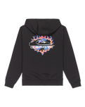 Boys Graphic Zip Hoodie in Black