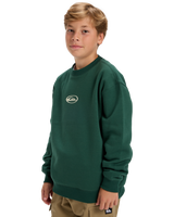 The Quiksilver Boys Boys Salt Water Graphic Sweatshirt in Trekking Green