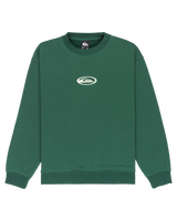 The Quiksilver Boys Boys Salt Water Graphic Sweatshirt in Trekking Green