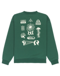 The Quiksilver Boys Boys Salt Water Graphic Sweatshirt in Trekking Green