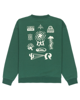The Quiksilver Boys Boys Salt Water Graphic Sweatshirt in Trekking Green