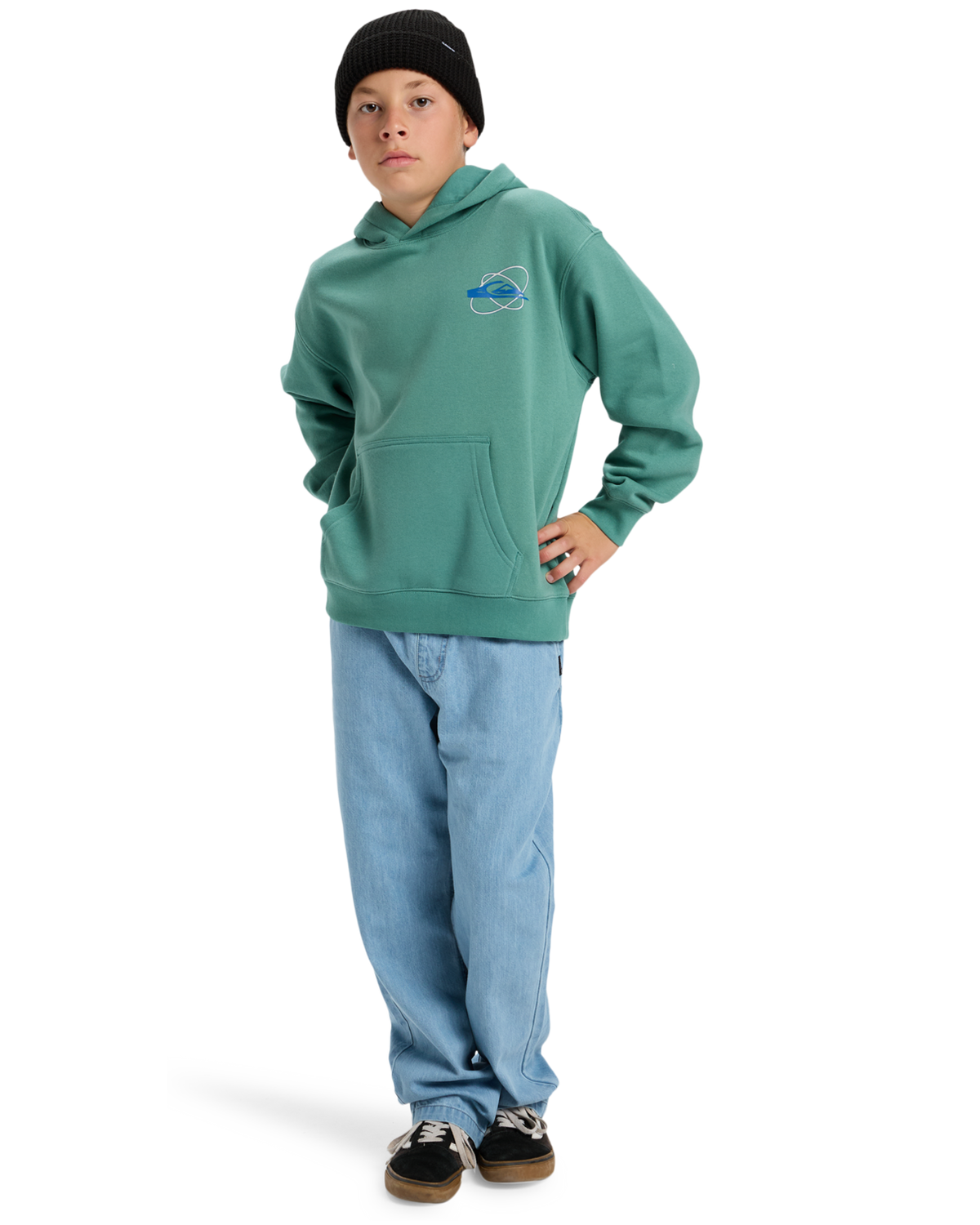 Boys Salt Water Graphic Hoodie in Deep Sea