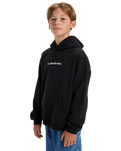 Boys Salt Water Graphic Hoodie in Black