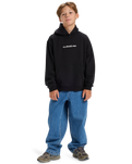 Boys Salt Water Graphic Hoodie in Black