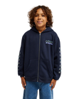Boys Graphic Hero Zip Hoodie in Dark Navy
