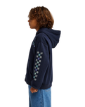 Boys Graphic Hero Zip Hoodie in Dark Navy