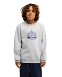 The Quiksilver Boys Boys Graphic Sweatshirt in Light Grey Heather
