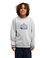 The Quiksilver Boys Boys Graphic Sweatshirt in Light Grey Heather