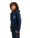 The Quiksilver Boys Boys Graphic Hoodie in Dark Navy