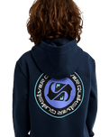 The Quiksilver Boys Boys Graphic Hoodie in Dark Navy