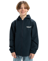 The Quiksilver Boys Boys Rain Cloud Hooded Jacket in Dark Navy