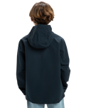 The Quiksilver Boys Boys Rain Cloud Hooded Jacket in Dark Navy
