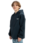 The Quiksilver Boys Boys Rain Cloud Hooded Jacket in Dark Navy