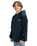 The Quiksilver Boys Boys Rain Cloud Hooded Jacket in Dark Navy