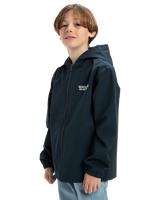 The Quiksilver Boys Boys Rain Cloud Hooded Jacket in Dark Navy