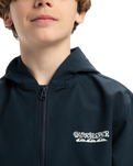The Quiksilver Boys Boys Rain Cloud Hooded Jacket in Dark Navy