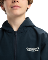The Quiksilver Boys Boys Rain Cloud Hooded Jacket in Dark Navy