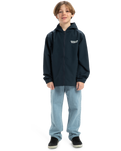 The Quiksilver Boys Boys Rain Cloud Hooded Jacket in Dark Navy