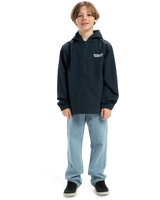 The Quiksilver Boys Boys Rain Cloud Hooded Jacket in Dark Navy