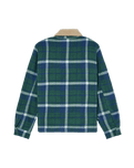 The Quiksilver Boys Boys Sherpa Harrington Jacket in Dark Denim Harrington Check