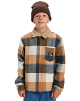 The Quiksilver Boys Boys DNA Sherpa Harrington Jacket in Almond Sherpa Harrington