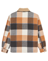 The Quiksilver Boys Boys DNA Sherpa Harrington Jacket in Almond Sherpa Harrington