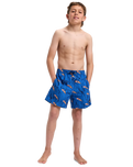 The Quiksilver Boys Boys Next Gen Volley Shorts in Estate Blue Roots