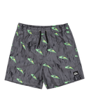 The Quiksilver Boys Boys Next Gen Volley Shorts in Black Roots