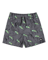 The Quiksilver Boys Boys Next Gen Volley Shorts in Black Roots