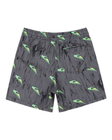 The Quiksilver Boys Boys Next Gen Volley Shorts in Black Roots