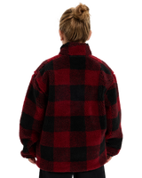 The Quiksilver Boys Boys Mercury Woodlands Sherpa Fleece Jacket in Woodlands Biking Red