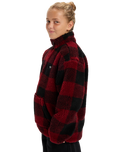 The Quiksilver Boys Boys Mercury Woodlands Sherpa Fleece Jacket in Woodlands Biking Red
