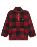 The Quiksilver Boys Boys Mercury Woodlands Sherpa Fleece Jacket in Woodlands Biking Red