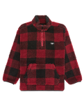 The Quiksilver Boys Boys Mercury Woodlands Sherpa Fleece Jacket in Woodlands Biking Red