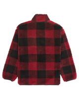 The Quiksilver Boys Boys Mercury Woodlands Sherpa Fleece Jacket in Woodlands Biking Red