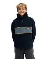 The Quiksilver Boys Boys Cruz Polar Fleece Jacket in Black