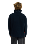The Quiksilver Boys Boys Cruz Polar Fleece Jacket in Black