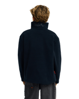 The Quiksilver Boys Boys Cruz Polar Fleece Jacket in Black