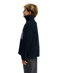 The Quiksilver Boys Boys Cruz Polar Fleece Jacket in Black