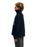 The Quiksilver Boys Boys Cruz Polar Fleece Jacket in Black