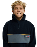 The Quiksilver Boys Boys Cruz Polar Fleece Jacket in Black