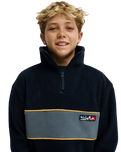 The Quiksilver Boys Boys Cruz Polar Fleece Jacket in Black