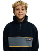 The Quiksilver Boys Boys Cruz Polar Fleece Jacket in Black