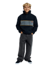 The Quiksilver Boys Boys Cruz Polar Fleece Jacket in Black