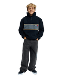 The Quiksilver Boys Boys Cruz Polar Fleece Jacket in Black
