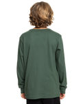 The Quiksilver Boys Boys Circle Logo Long Sleeve T-Shirt in Forest